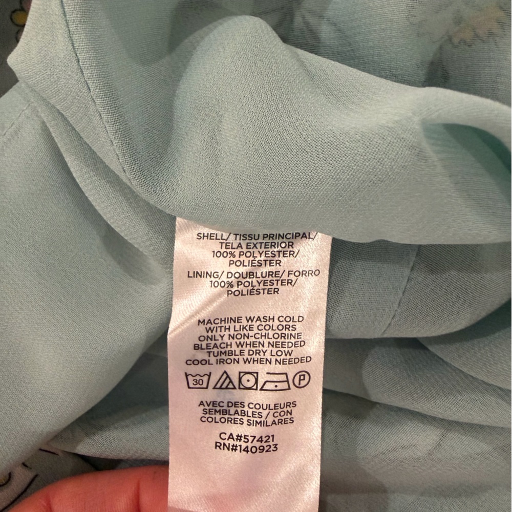 LOFT Floral Camisole in Blue and Yellow Floral with Button Detail - Picture 14 of 16
